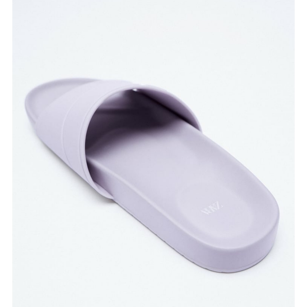 NWT ZARA LOW HEEL SANDALS in Mauve - Picture 4 of 6